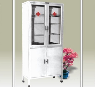 Tủ thuốc i nox có bảng độc có sàn phẳng